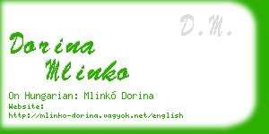 dorina mlinko business card