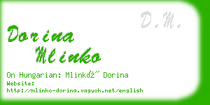 dorina mlinko business card